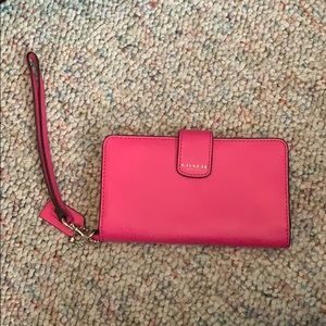 Coach Hot pink wristlet small wallet